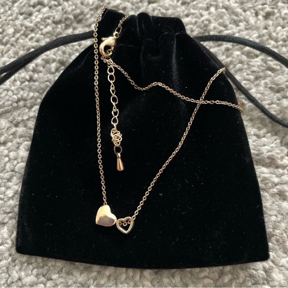 3/$25 Two Heart Gold Necklace - Picture 2 of 5